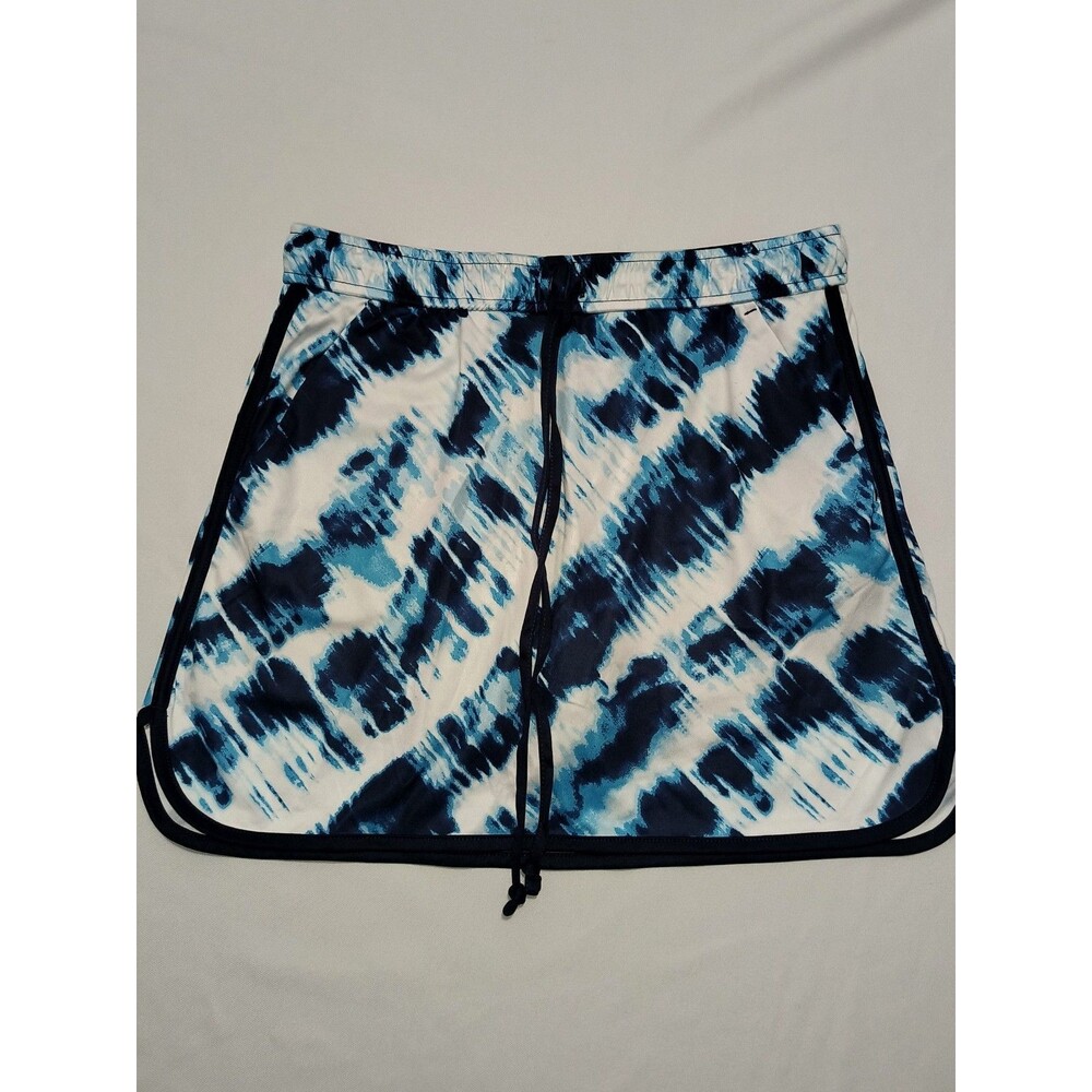 PGA Tour Women's Small Blue Tie Dye Golf Skort Athletic Skirt Drawstring